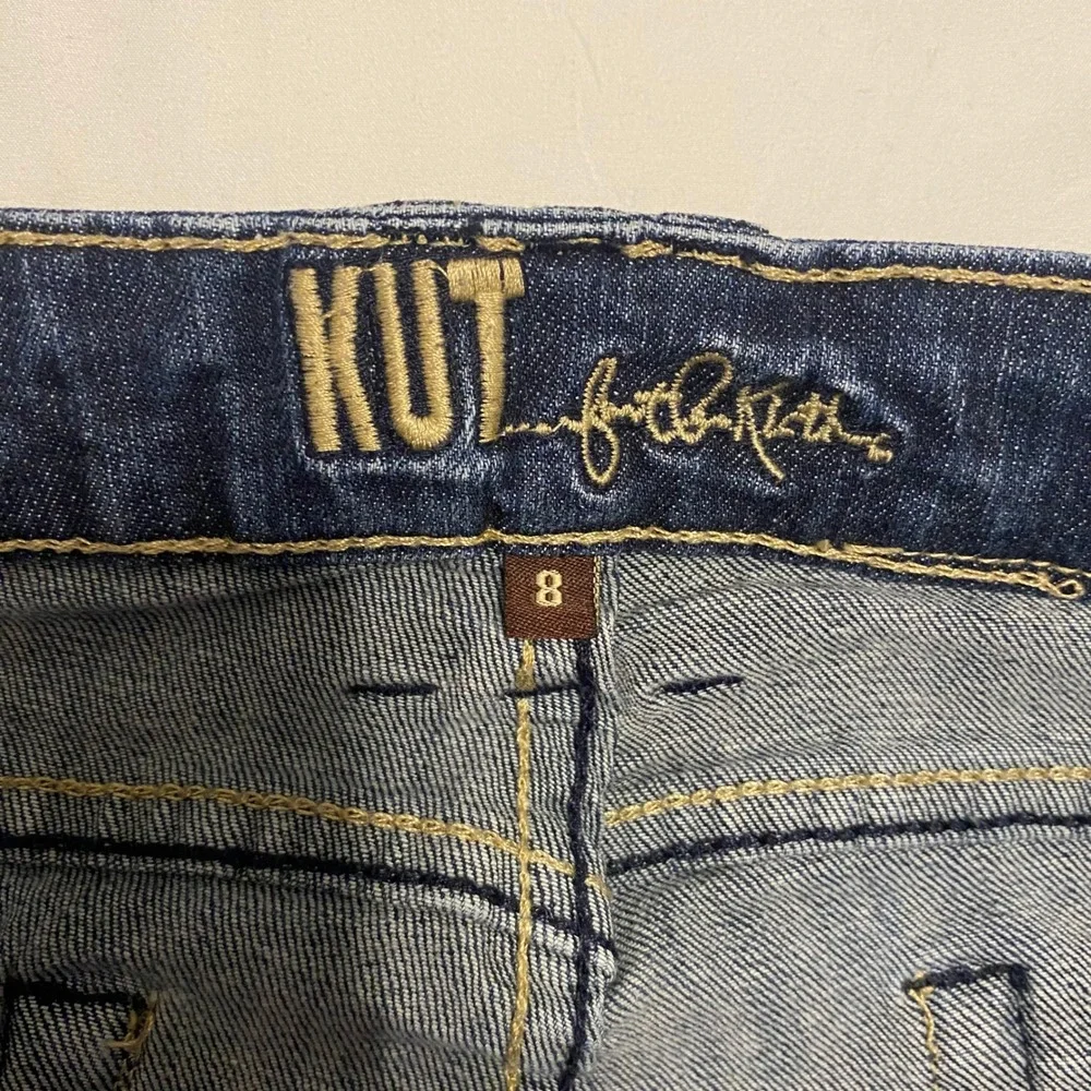 Kut from the Kloth Womens 8 Straight‎ Leg Jeans Dark Wash Stretch Denim
